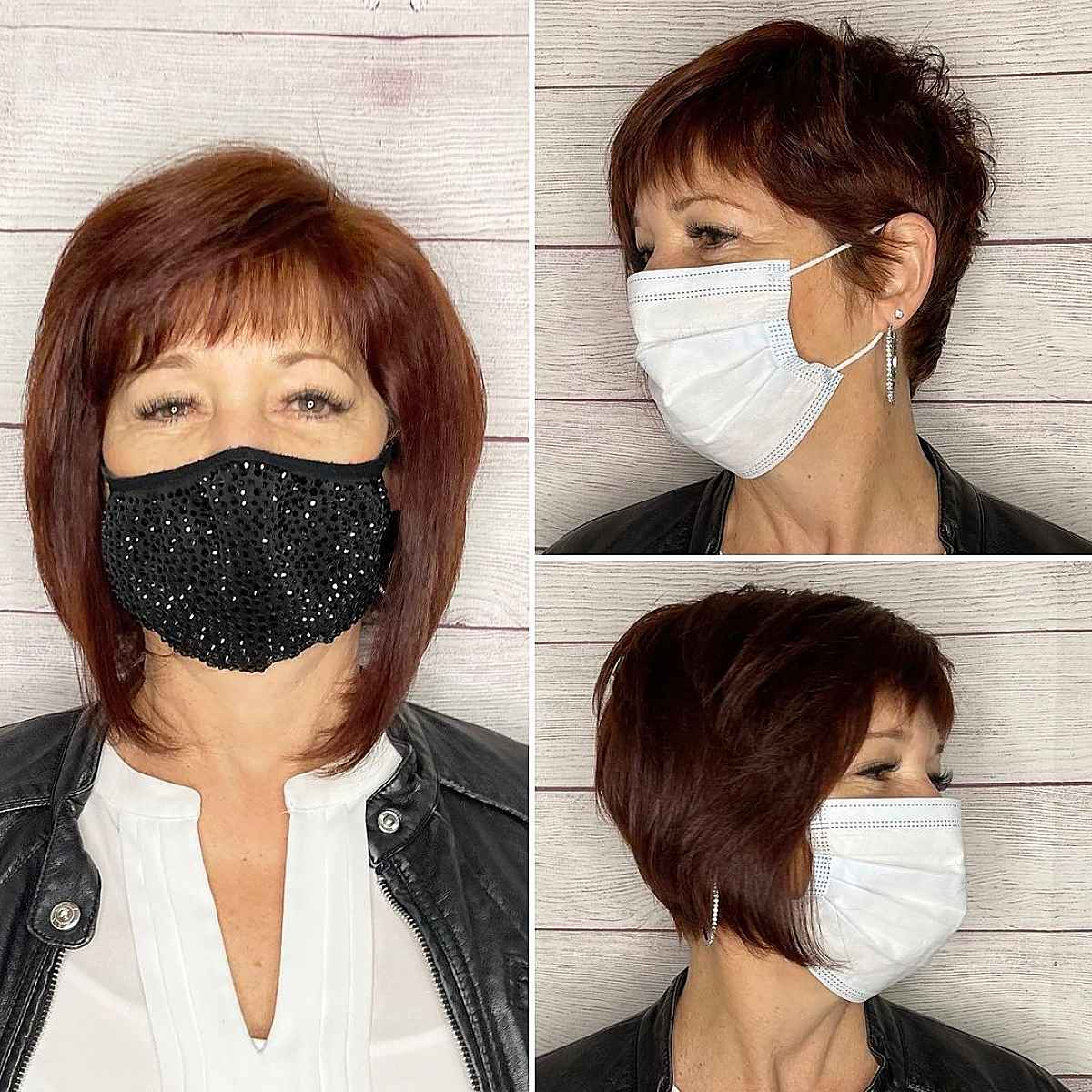 Asymmetrical Cropped Hair for Older Women