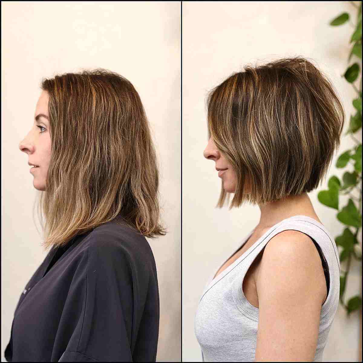 Balayage Bob That's Stacked