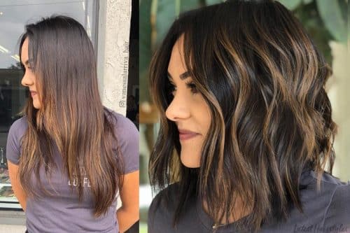 Balayage dark hair