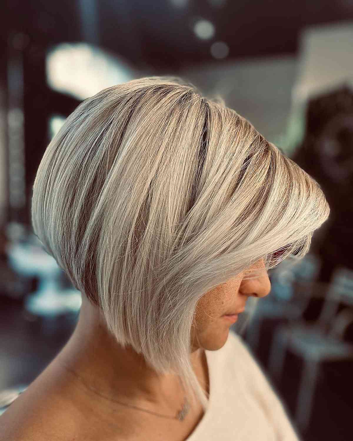 Beautiful Blonde Graduated Bob