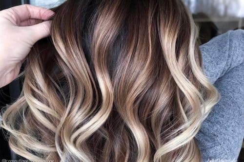 Best dark hair with blonde highlights