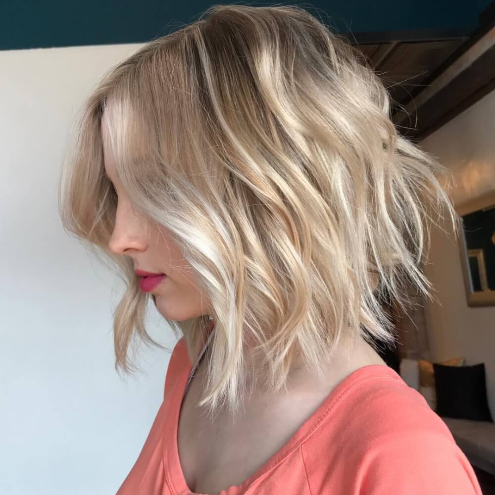 A fabulous airy texture bob for thin hair