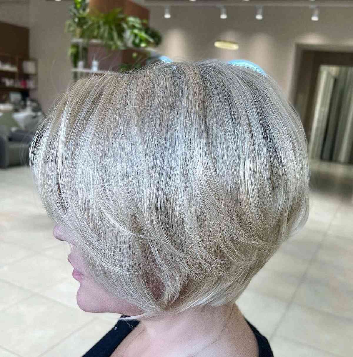 Chin-Length Angled Bob