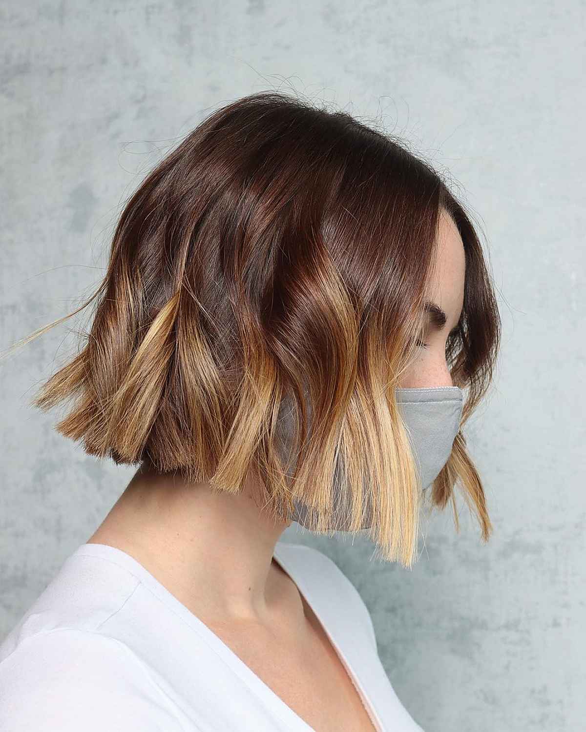 Chocolate Caramel Dip-Dye Hair Color