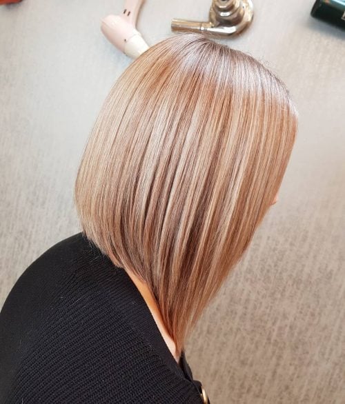 Long Choppy Blonde Inverted Bob for Thin Hair