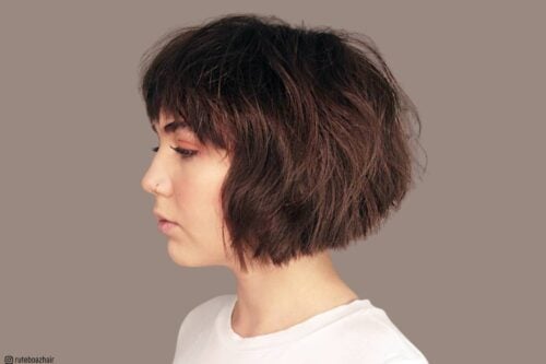 Choppy layered bob for thick hair