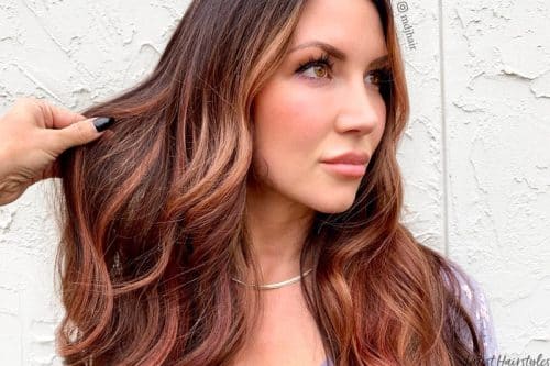 Dark auburn hair color