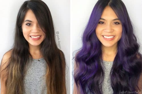 Dark purple hair colors