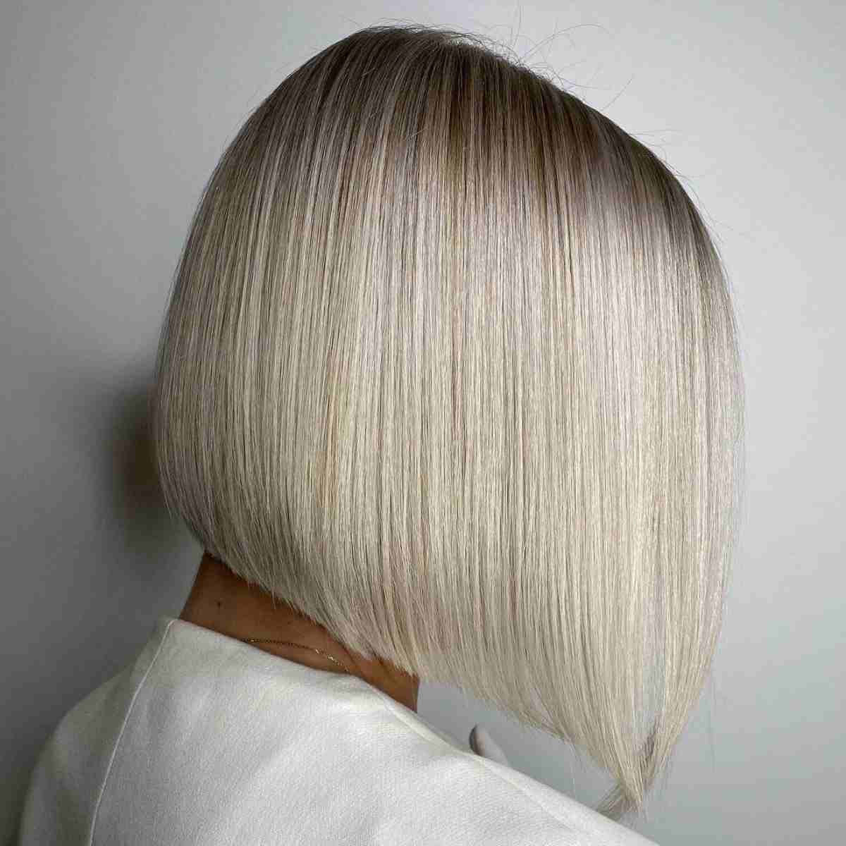 Glossy Angled Short Bob