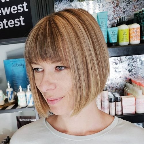 inverted bob with wispy bangs