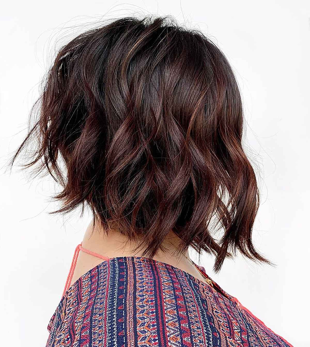 Inverted Bob for Short Wavy Hair