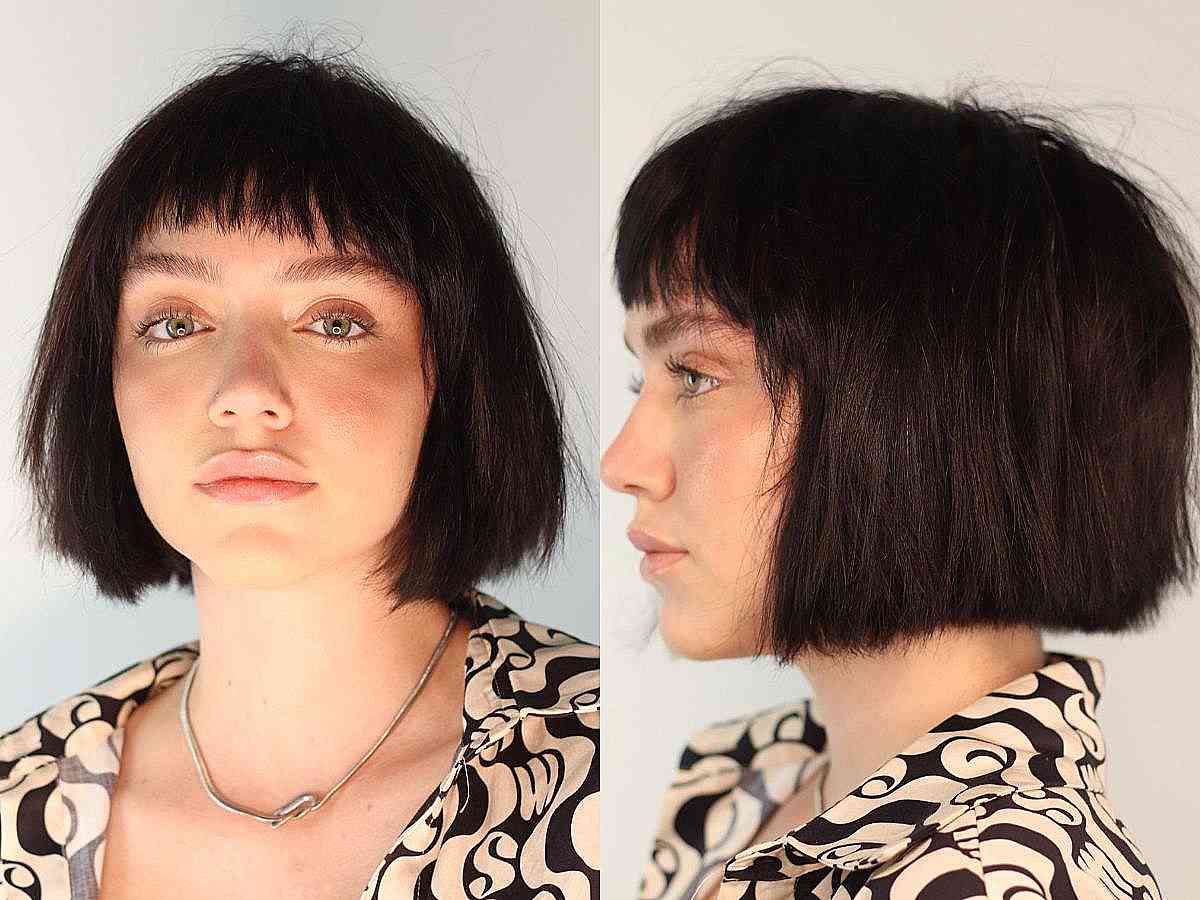 Jaw-Length Chocolate One-Length Bob