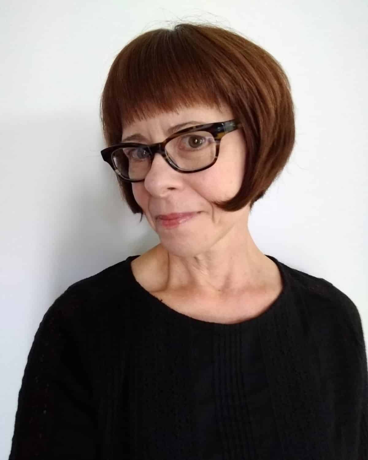 Jaw-Length French Bob for Older Women