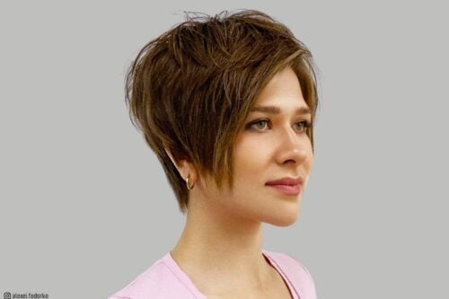 Layered long pixie cuts