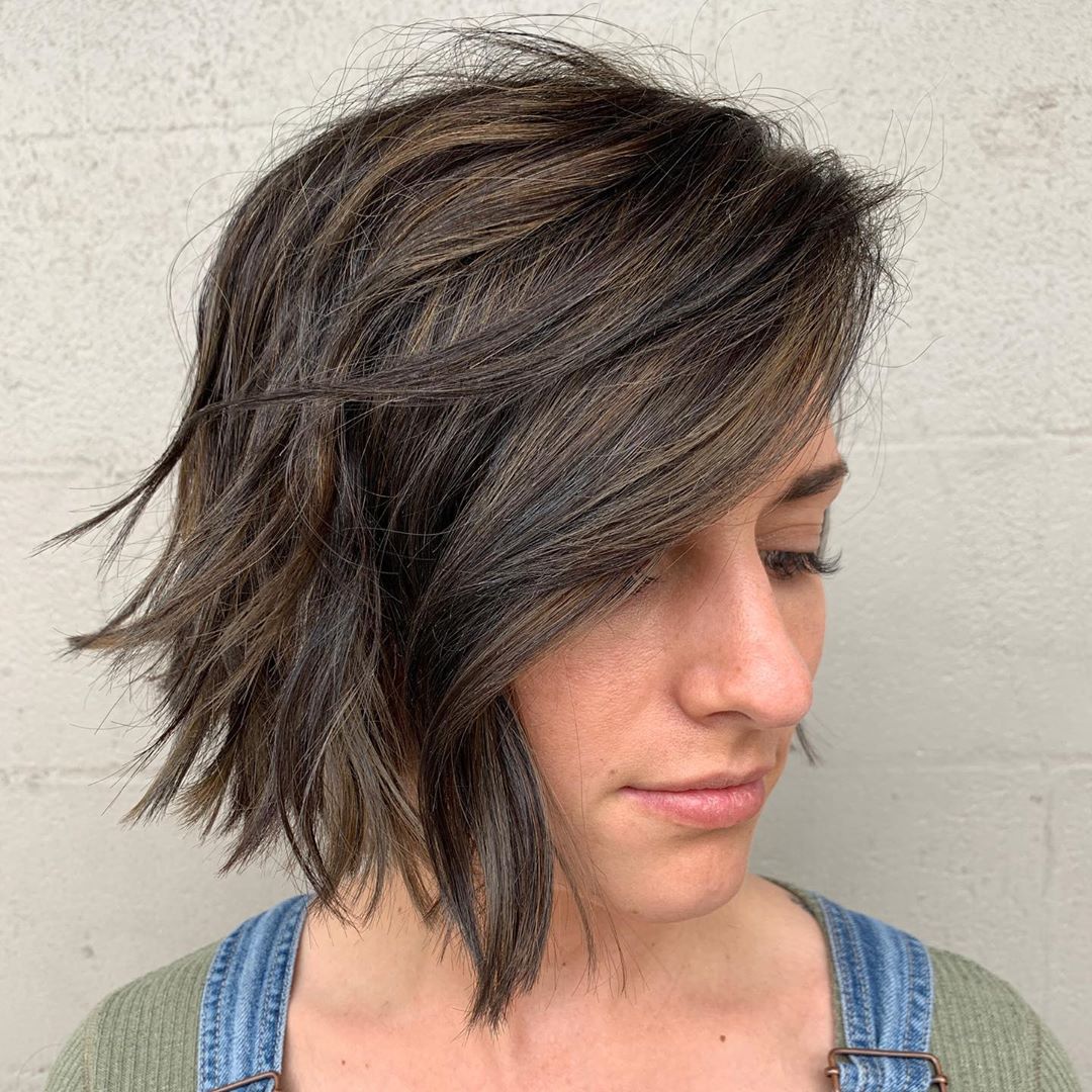 Layered Razor Cut Inverted Bob