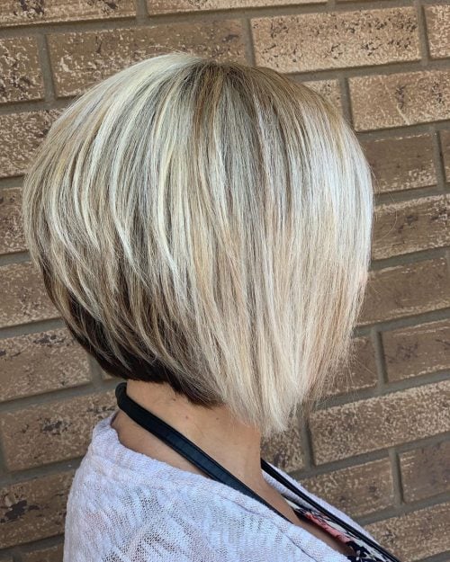 Short Layered Angled Bob Haircut