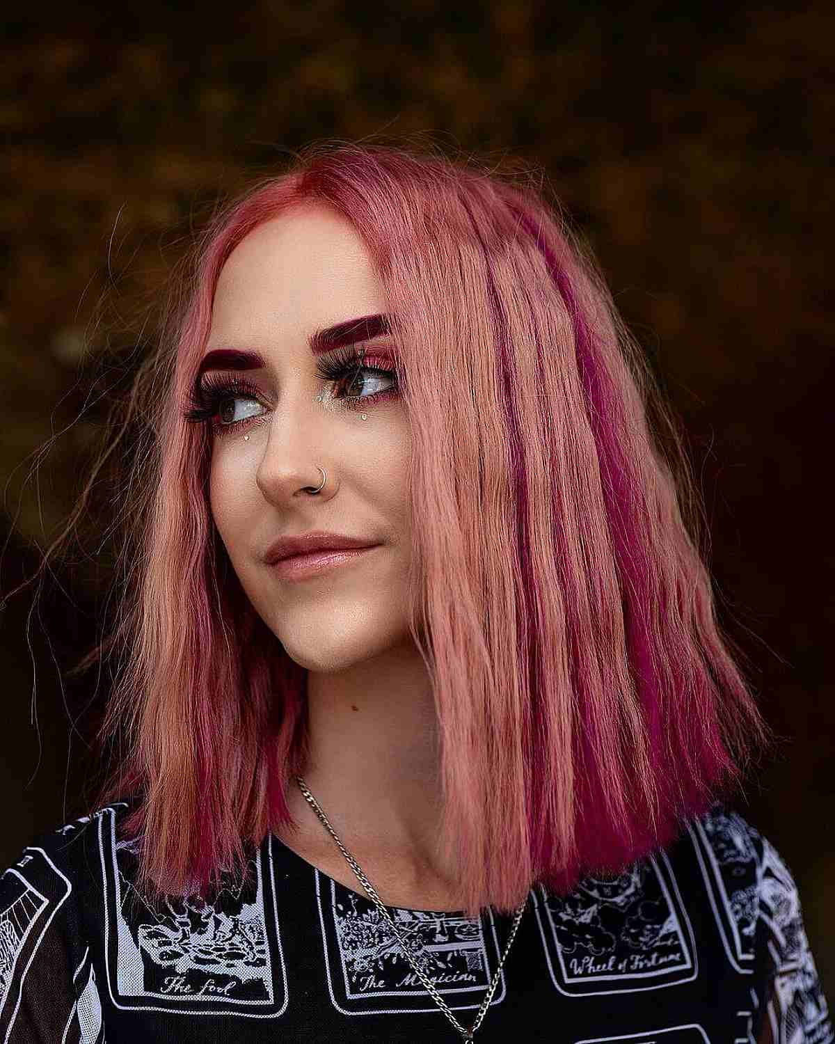 Light and Dark Pink Hair Hues