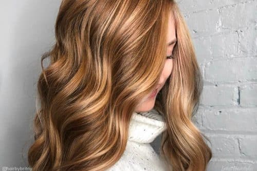 Light brown hair with blonde highlights