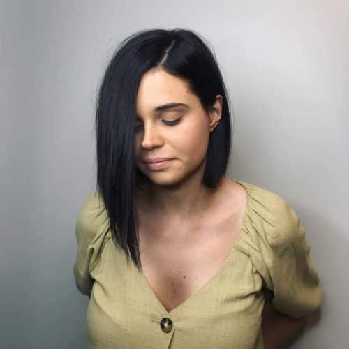 Long Asymmetrical A-line Bob