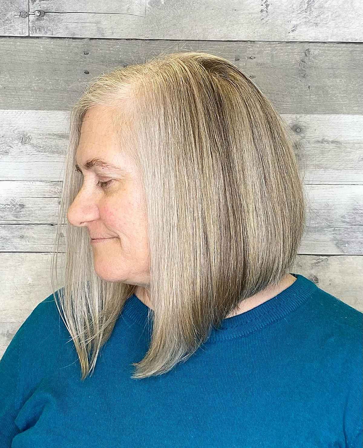 long inverted bob For Women Over 60