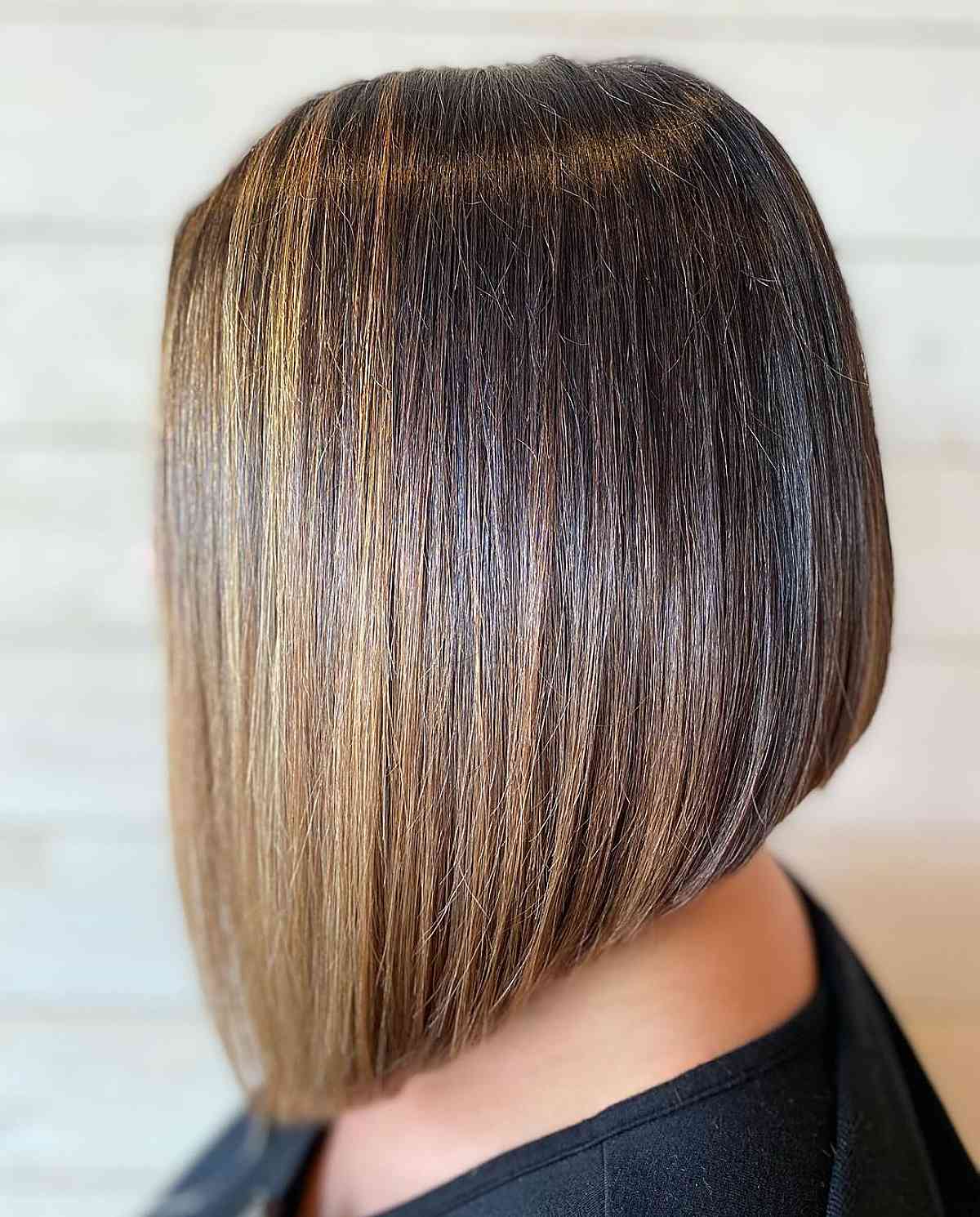 long slightly angled bob haircut