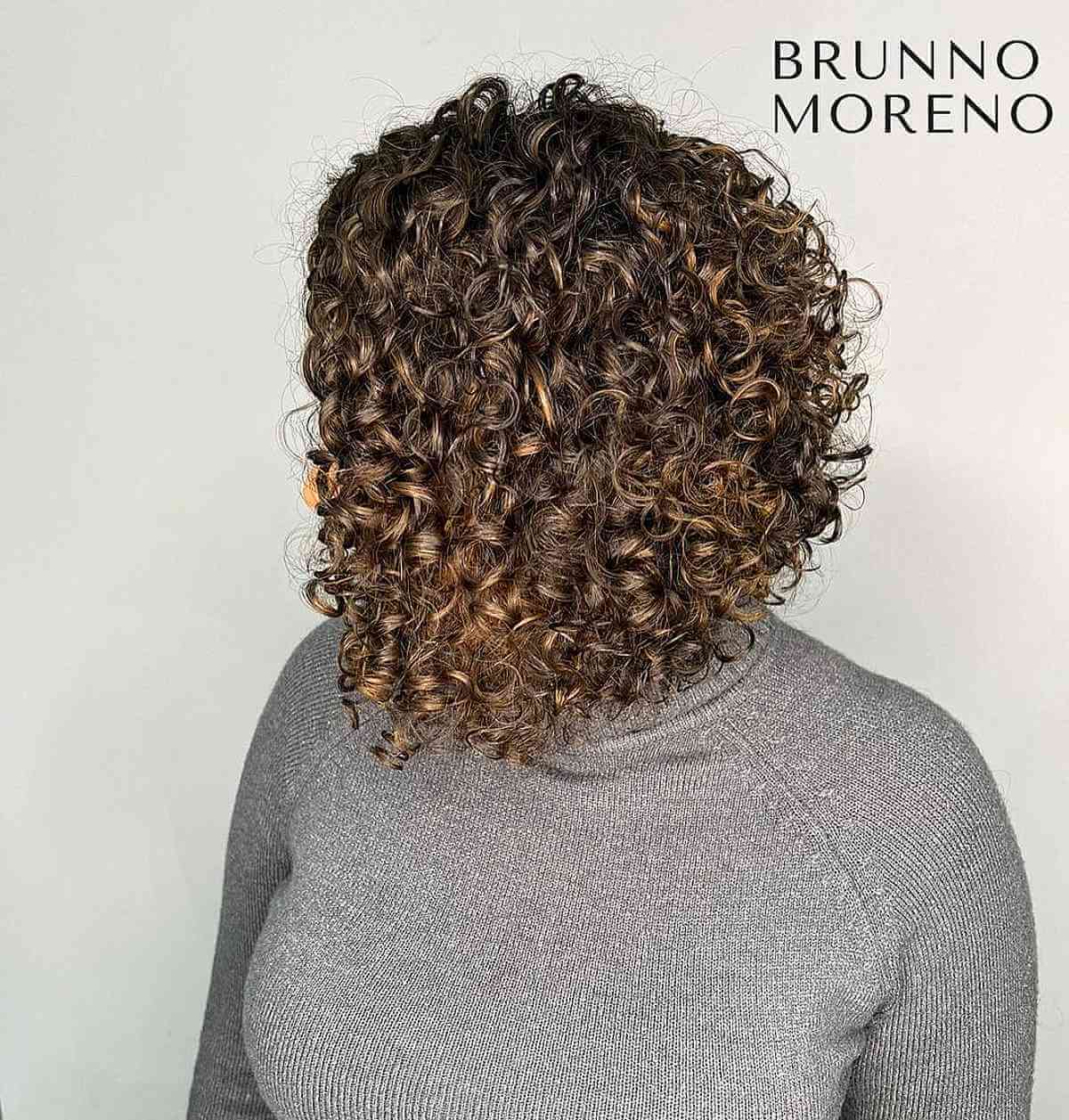 Longer Inverted Bob for Naturally Curly Hair