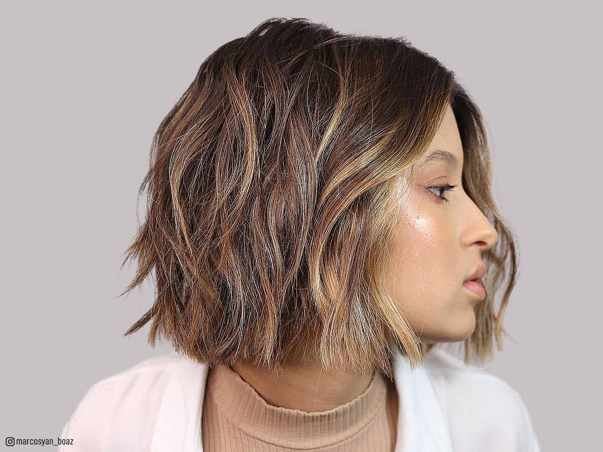 Low-maintenance chin-length haircuts for women