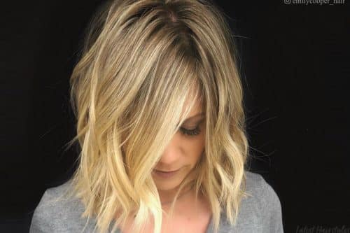 Medium layered bob