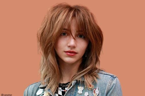 medium layered haircuts with bangs