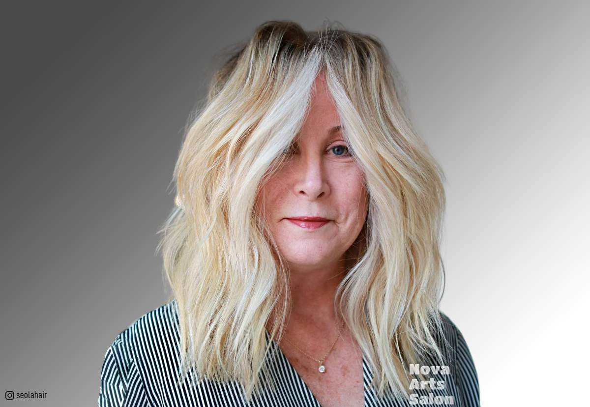 24 Modern Medium Shaggy Hairstyles Women Over 60 Can Pull Off