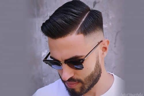 Men's hard part haircuts