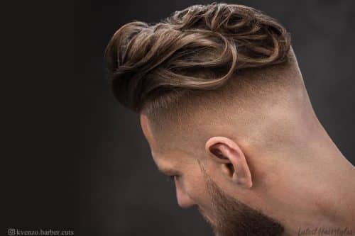 Mens short sides long top haircuts