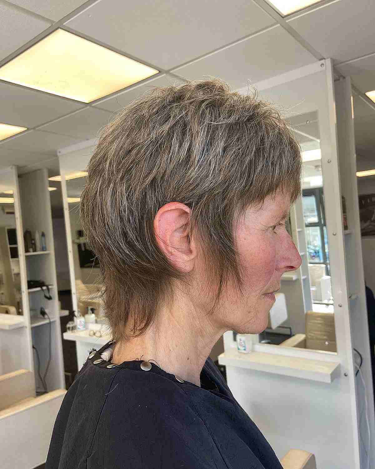 Mini Shaggy Wolf Cut for Women Over Sixty