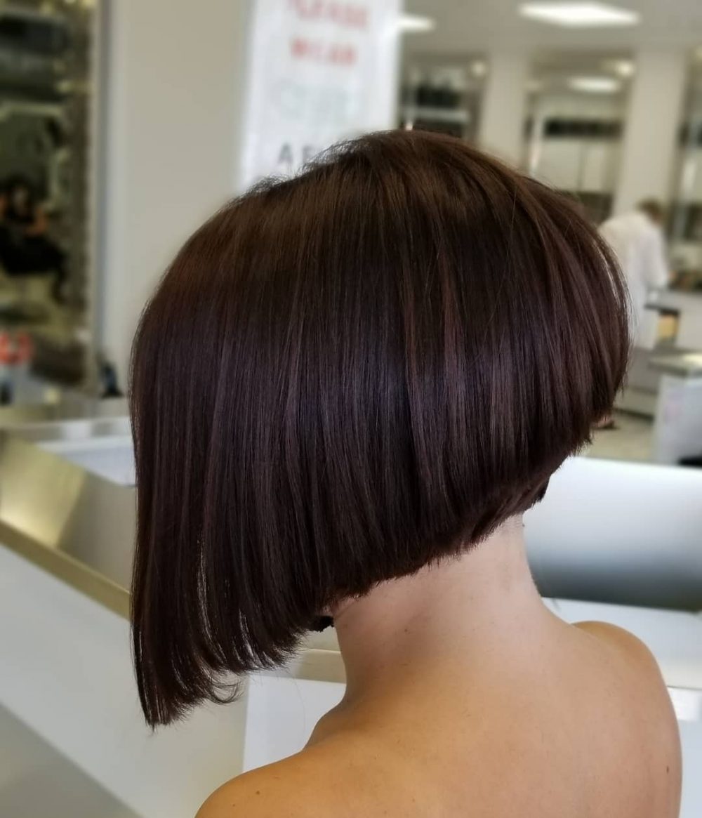 Modern inverted bob for fine hair