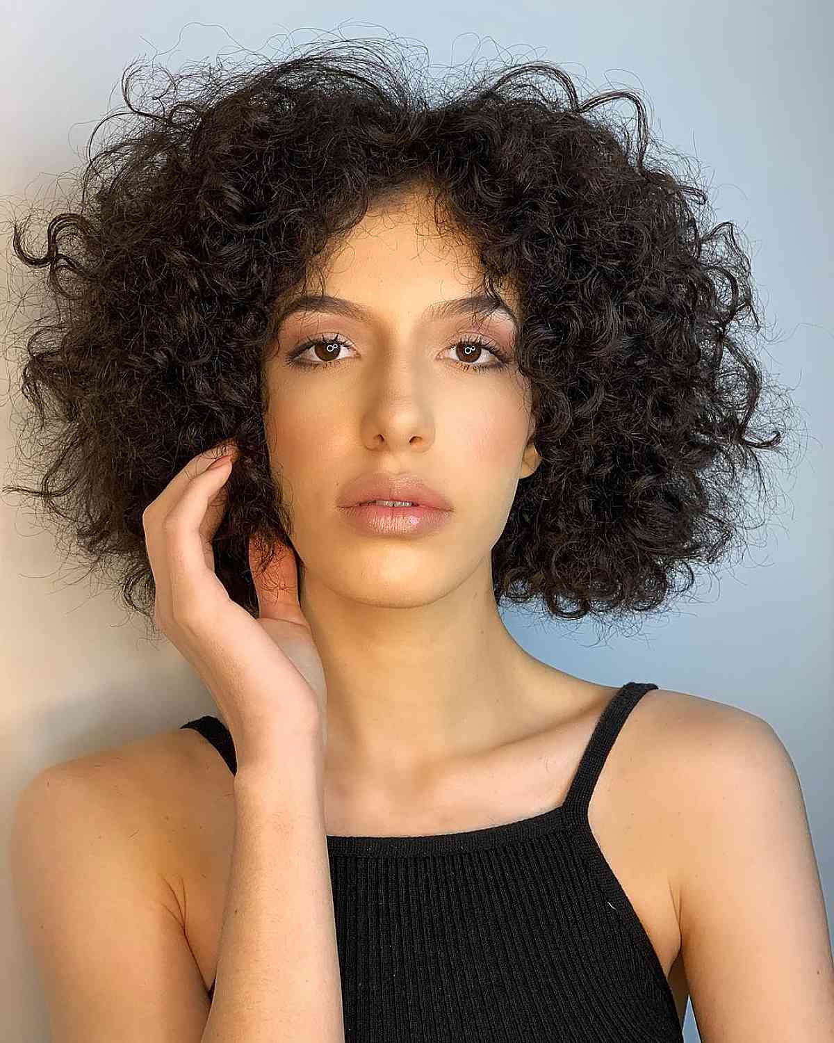 naturally curly long bob