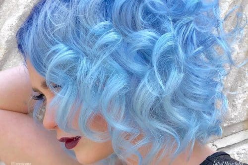 Pastel blue hair colors