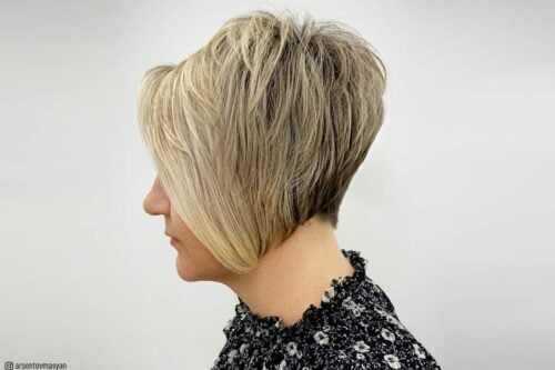 pixie short stacked bob