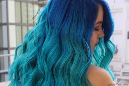 Blue ombre hair colors