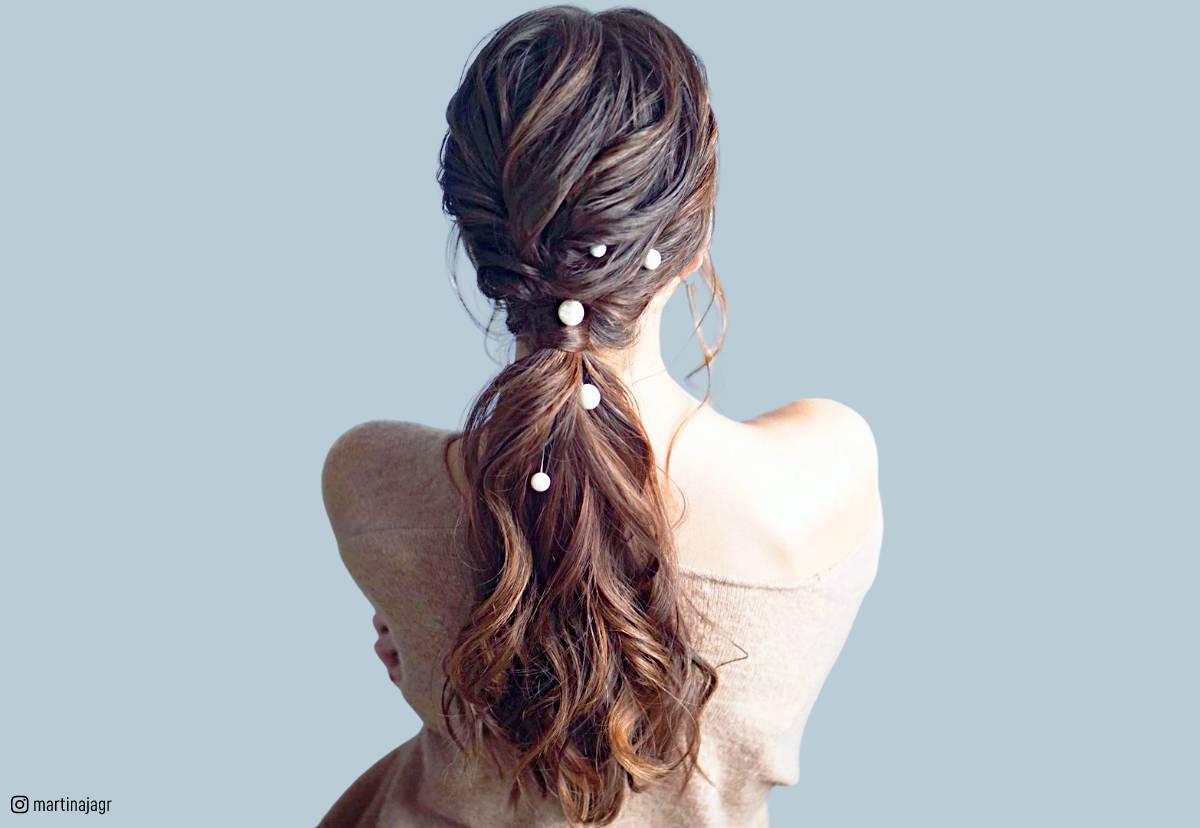 Prom ponytail hairstyle