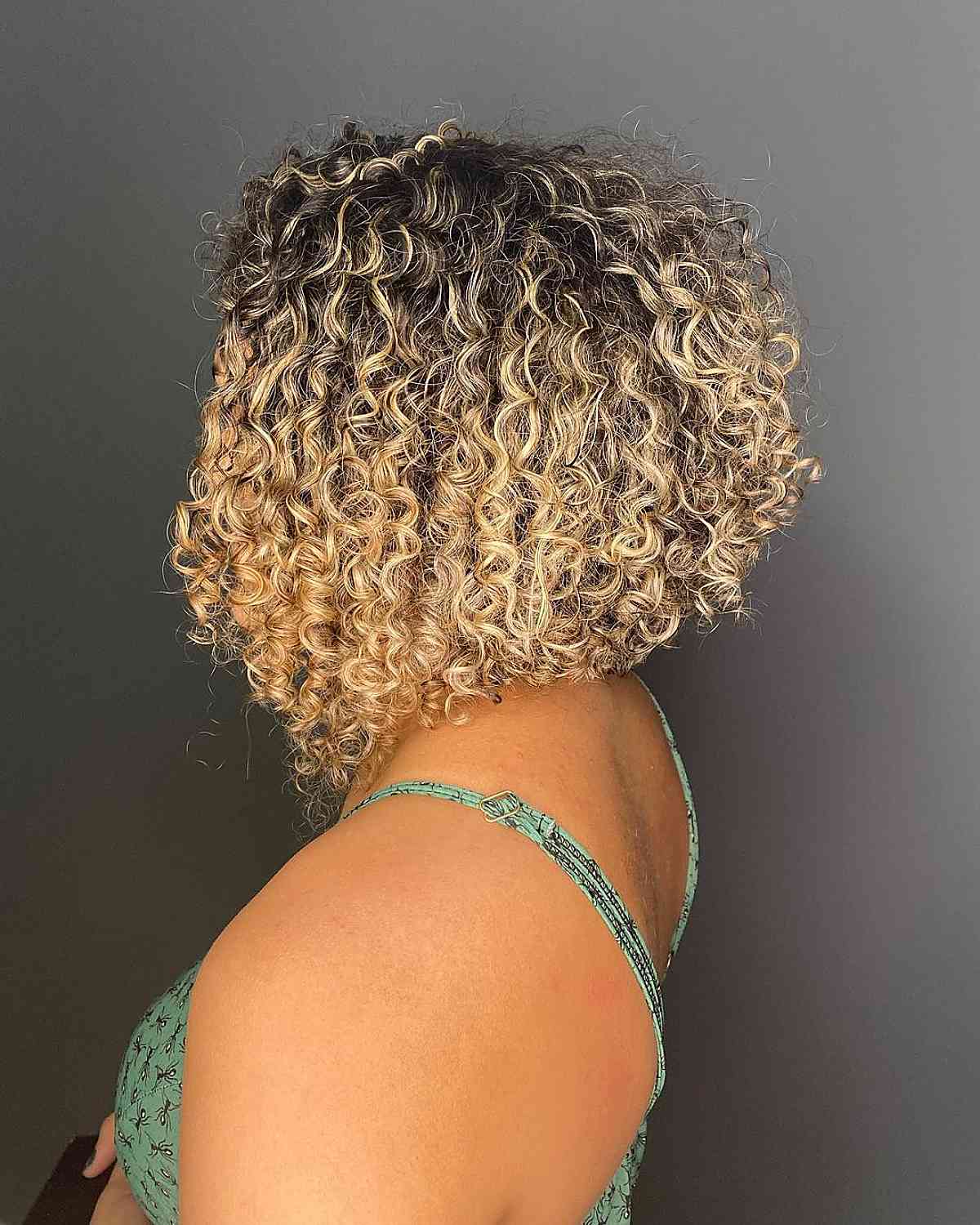 Sassy short a-line curly bob