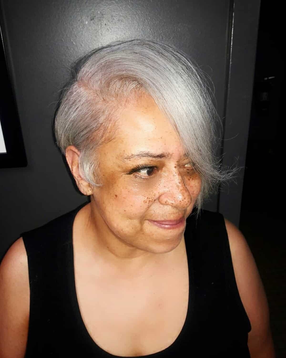 Short and Asymmetrical for Black Women over 60