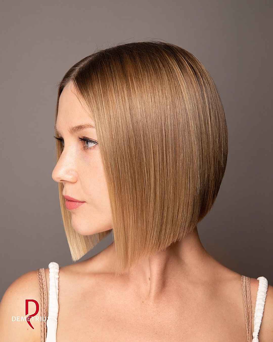 short and blunt a-line bob haircut