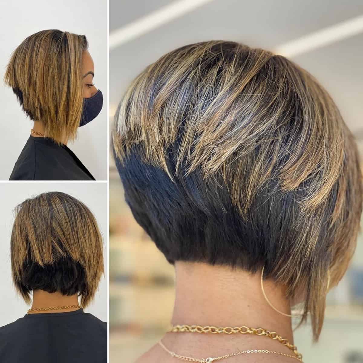 Short and choppy inverted bob cut