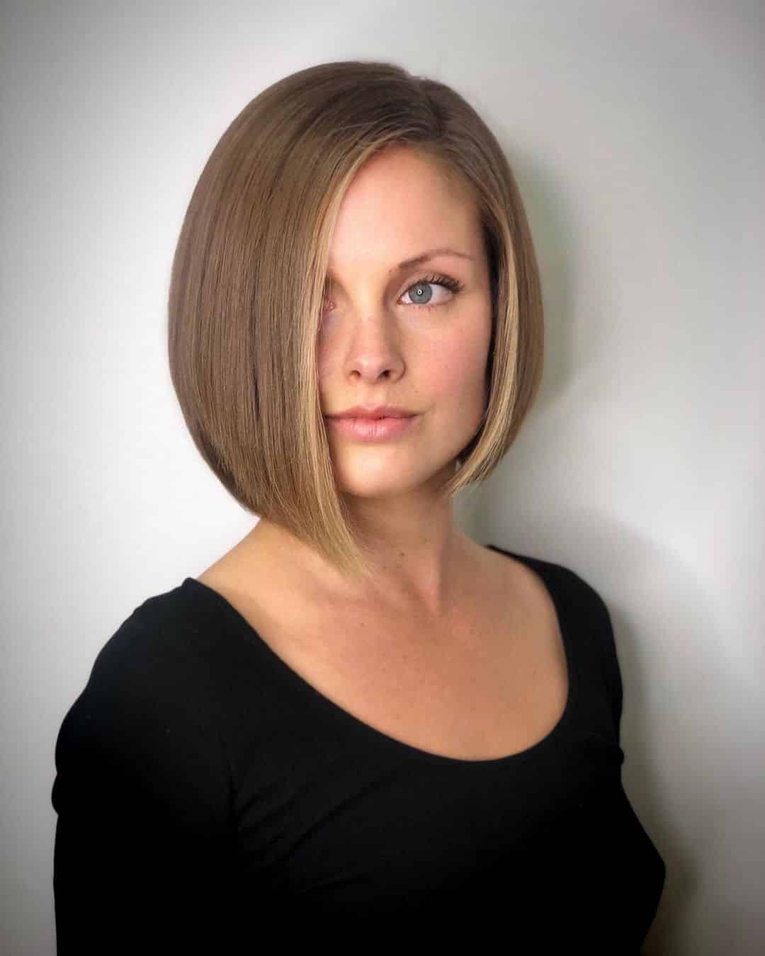 short asymmetric bob haircut