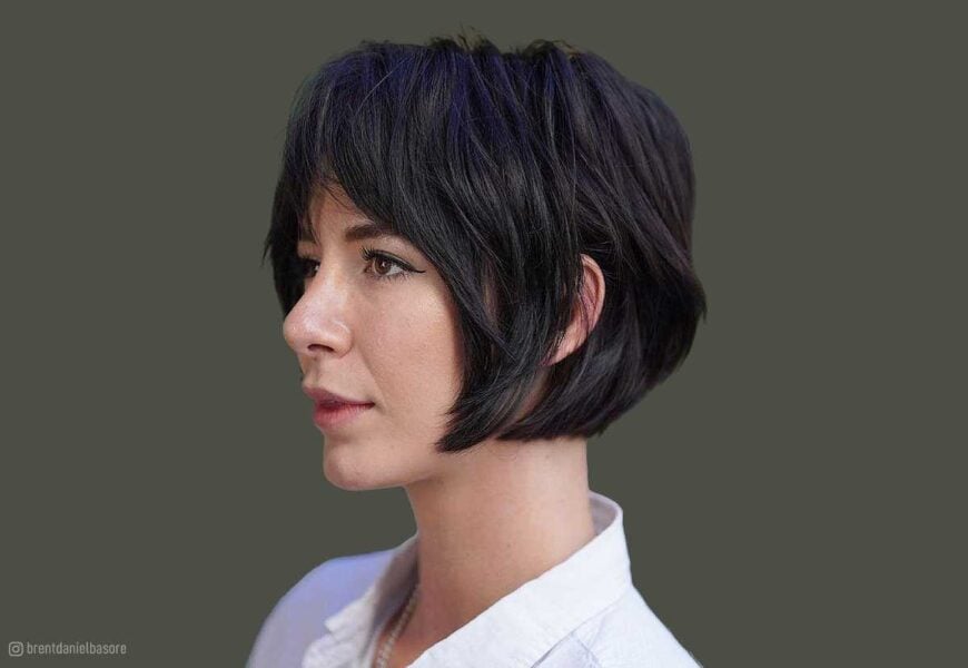 Short bob haircuts with bangs