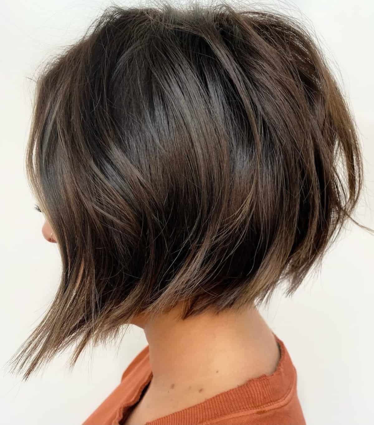 Jaw-length angled bob