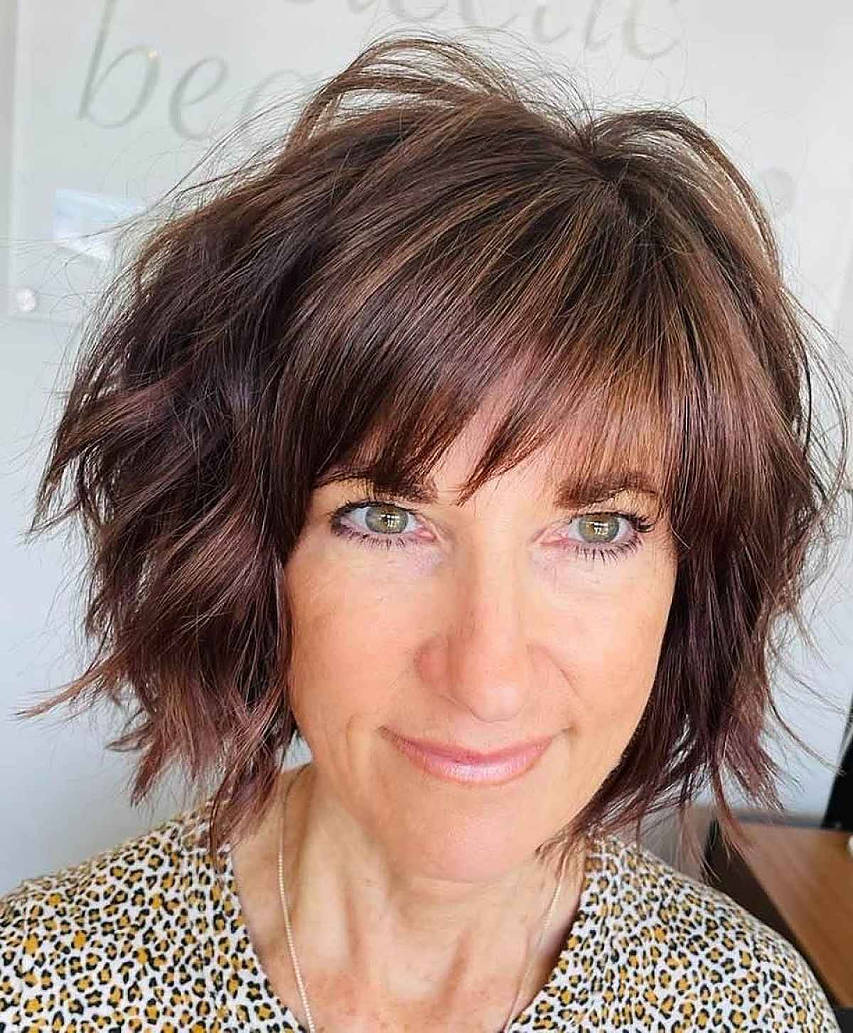 Short Shaggy Bob for Women Over 50