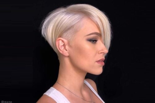 Short undercut bob haircuts