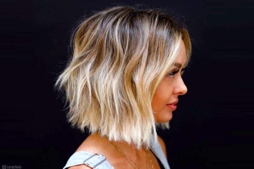 Short wavy hair