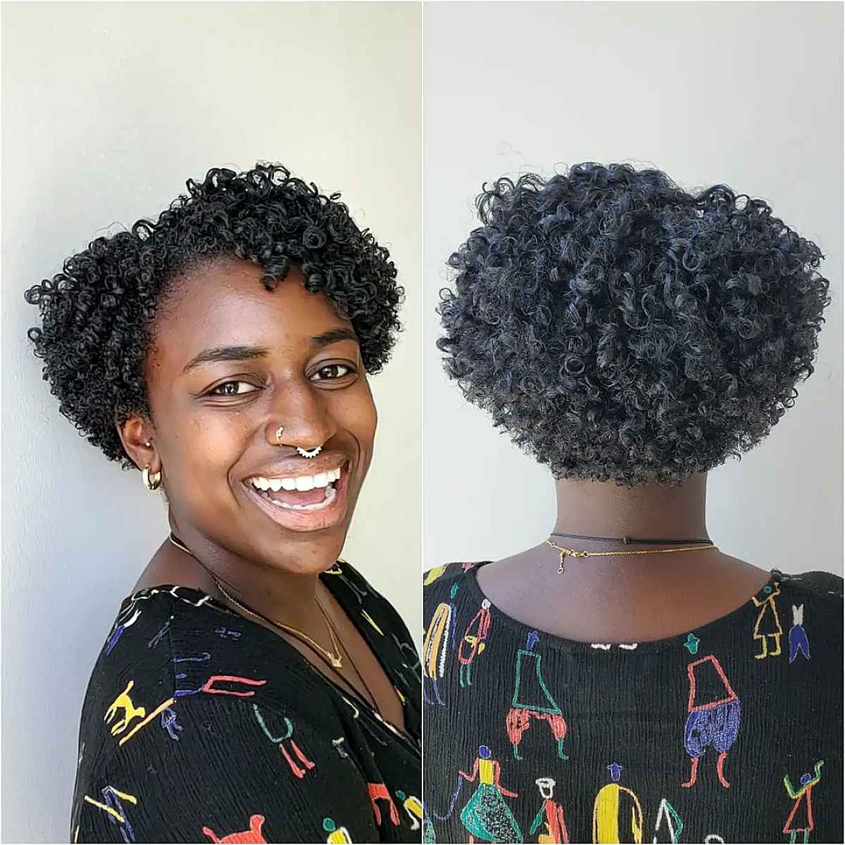 Modern short weave curly bob